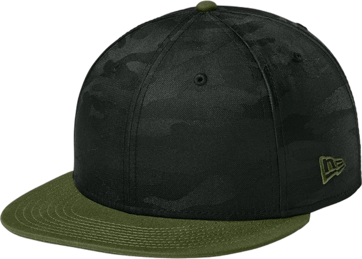 New Era  Camo Flat Bill Snapback Cap NE407