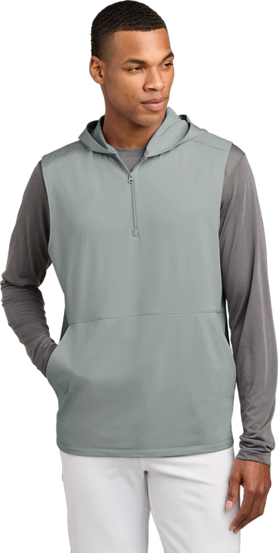 Sport-Tek Sport-Wick Stretch Sleeveless Hooded 1/4-Zip ST858