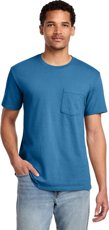 Port & Co Beach Wash Garment-Dyed Pocket Tee.  PC099P