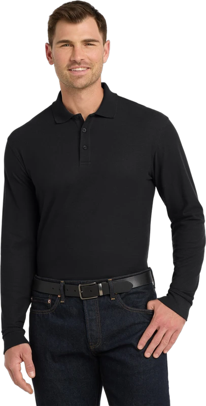Port Authority Long Sleeve Core Classic Pique Polo. K100LS