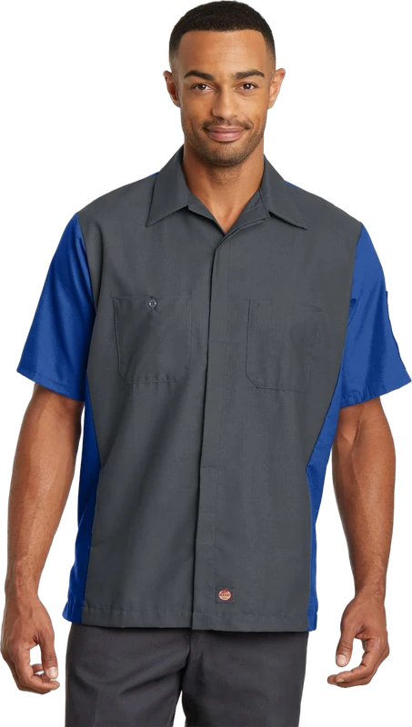 Red Kap Short Sleeve Ripstop Crew Shirt. SY20