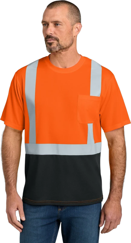 CornerStone ANSI 107 Class 2 Short Sleeve Mesh Blocked Tee CS205